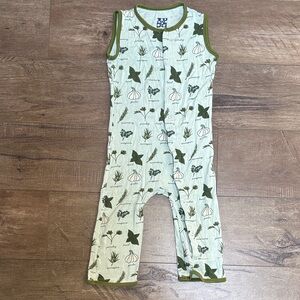 Kickee Brand Bamboo Herb Garden Jumpsuit 3T